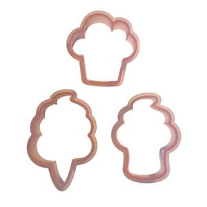 Sweet Sugarbelle Cupcake Cotton‎ Candy Ice Cream Cookie Cutters Set of 3 Baking
